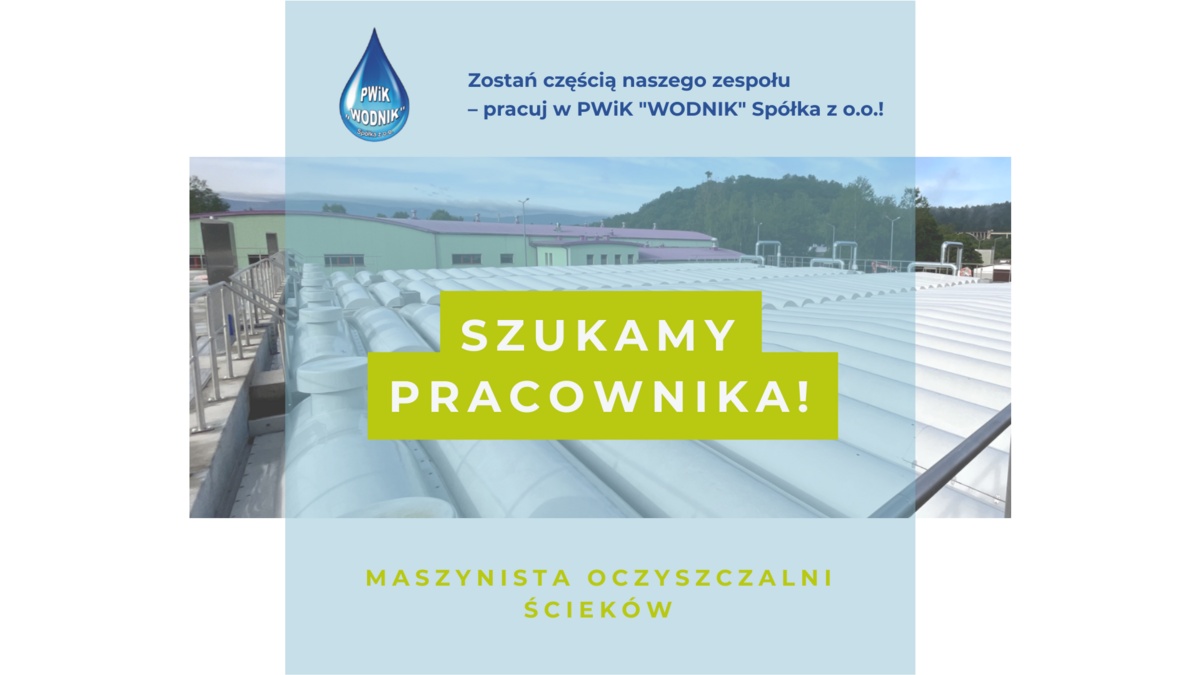 Maszynista Oczyszczalni Ścieków